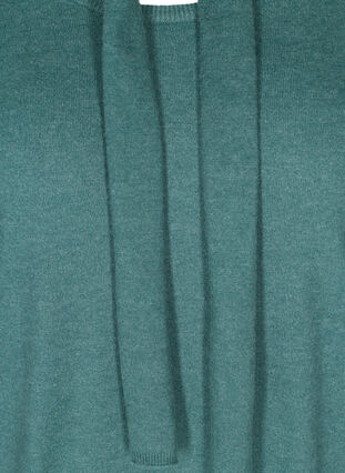 Langærmet strikkjole med lommer, Sea Pine Mel, Packshot image number 2