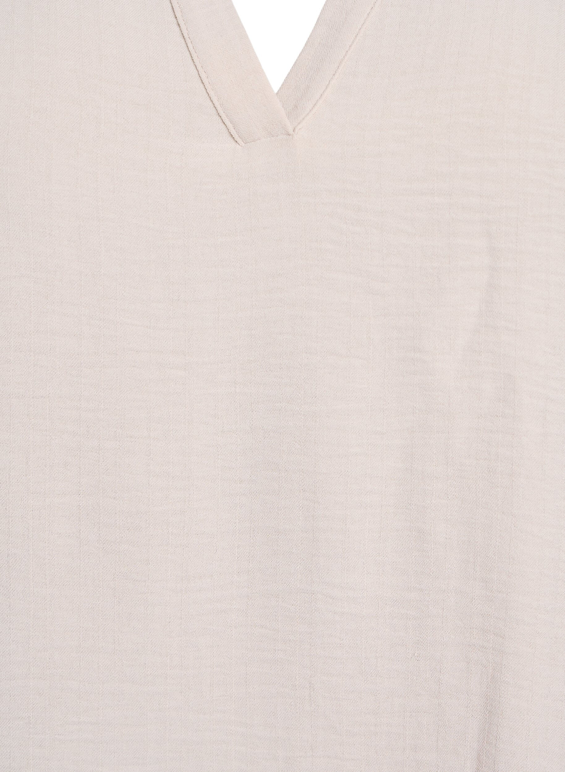 ZizziL&oslash;s bluse med korte &aelig;rmer, Beige, Packshot image number 2