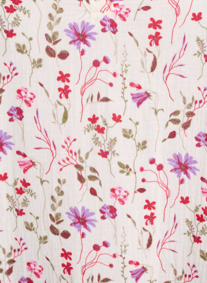 Kort kjole i bomuldsmusselin med A-facon, Beige, Packshot image number 2