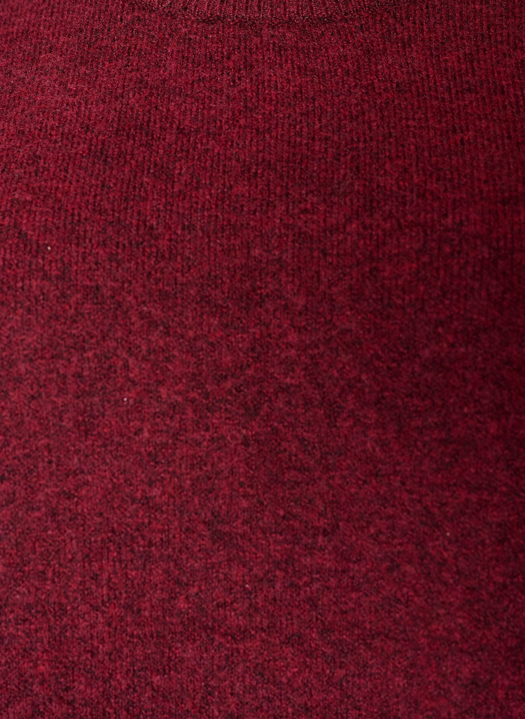 ZizziL&oslash;s strikbluse med korte &aelig;rmer, R&oslash;d, Packshot image number 2