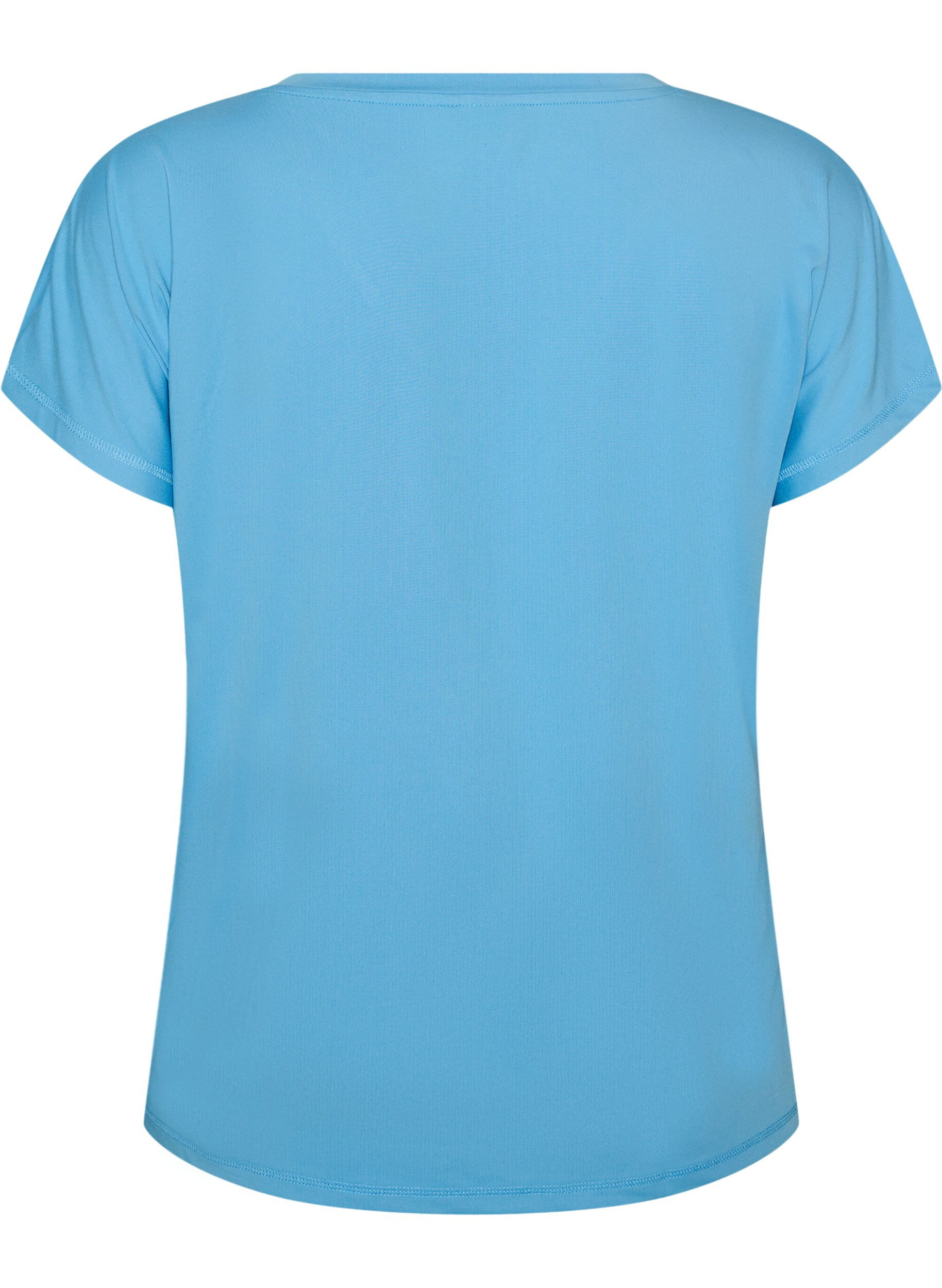 ZizziL&oslash;s tr&aelig;nings t-shirt med v-hals, Bl&aring;, Packshot image number 1