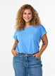 Kort&aelig;rmet t-shirt i bomuldsblanding, Bl&aring;, Model image number 0