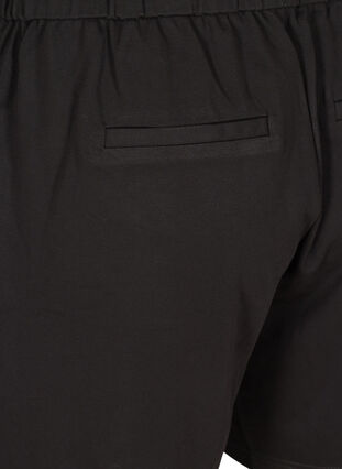 Ensfarvede shorts med lommer, Black, Packshot image number 3