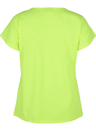 Neonfarvet t-shirt i bomuld, Neon Lime, Packshot image number 1