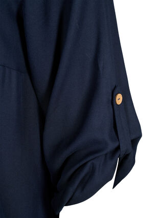 Viskose tunika med hætte, Navy Blazer, Packshot image number 3