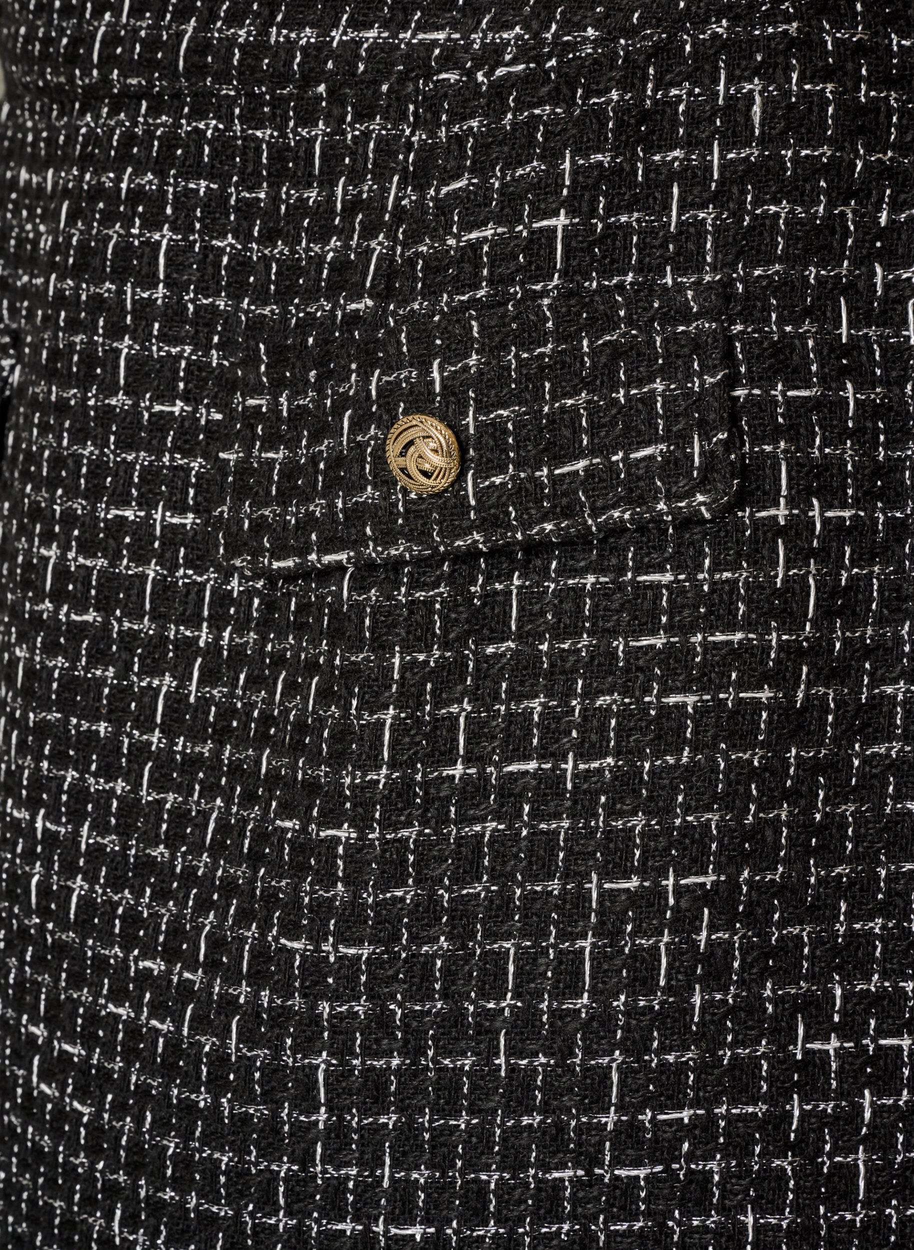 ZizziKort nederdel i boucl&eacute;, Sort, Packshot image number 2