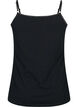 Basis strop top i bomuld, Sort, Packshot image number 1