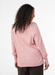Strikbluse med rund hals, Lyser&oslash;d, Model image number 2