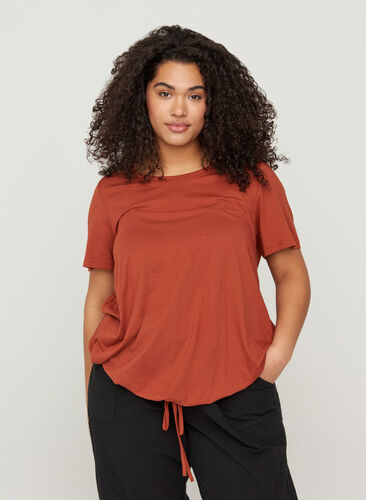 Kortærmet t-shirt med justerbar bund, Arabian Spice, Model image number 0