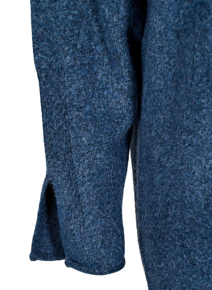 Strikkjole med slids, Bering Sea Mel., Packshot image number 3