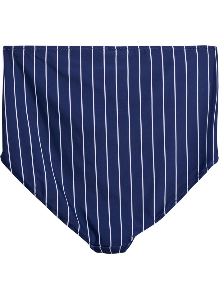 Bikini trusse med print og h&oslash;j talje, Bl&aring;, Packshot image number 1