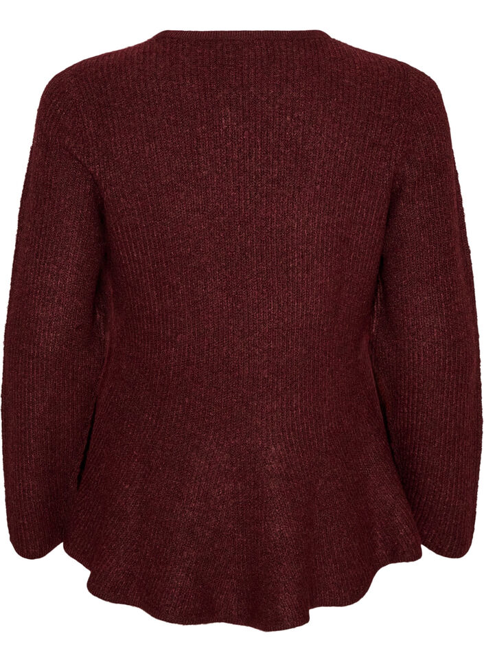 Strikbluse med A-form, R&oslash;d, Packshot image number 1