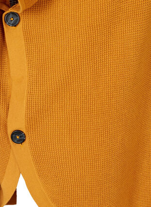 Kortærmet strik poncho med høj hals, Spruce Yellow, Packshot image number 3