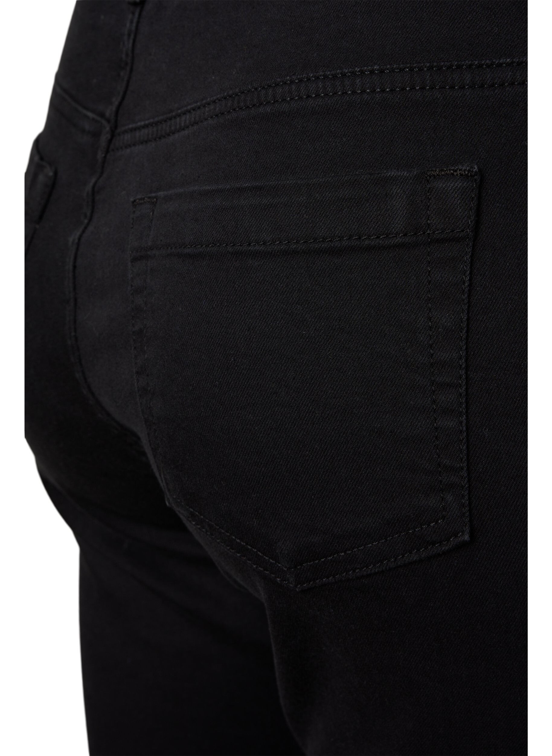 ZizziEllen bootcut jeans med h&oslash;j talje, Sort, Packshot image number 3