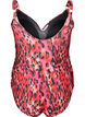 Badedragt med print og wrapeffekt  , Red Leopard AOP, Packshot image number 1