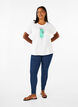 FLASH - T-shirt med motiv, Bright White Flower, Model image number 2