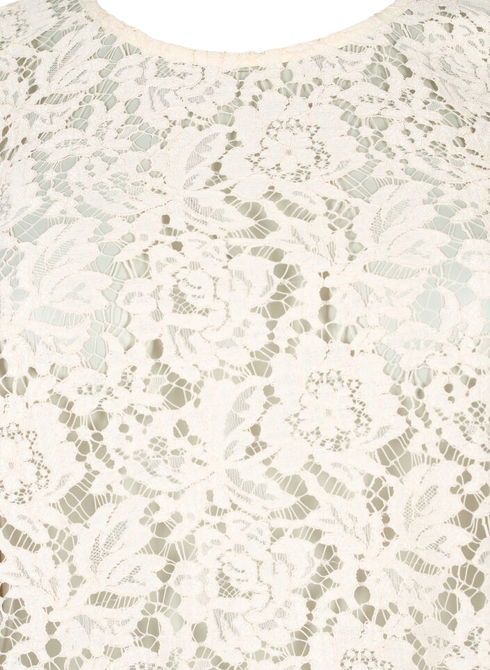 FLASH - Langærmet blondebluse, Birch, Packshot image number 2