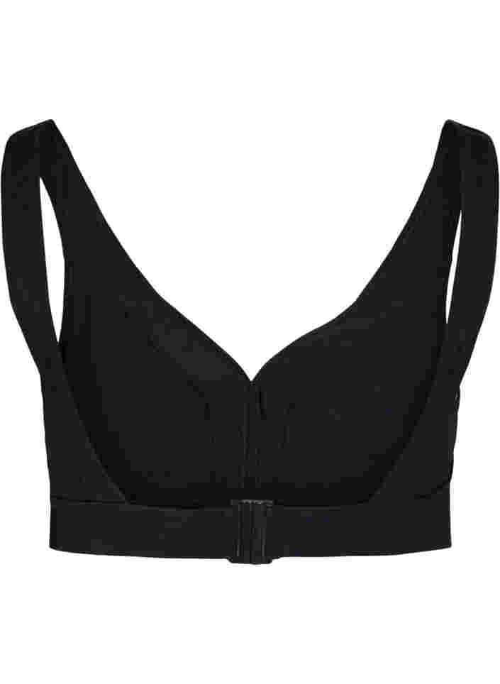 Bikini top med v-udskæring, Black, Packshot image number 1