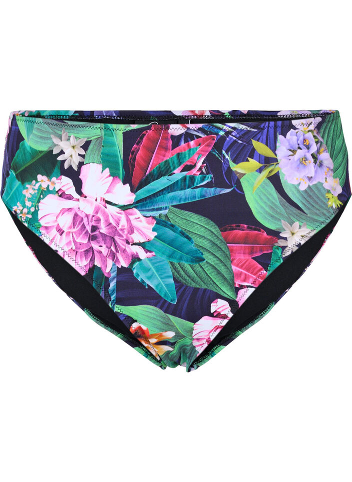 Bikini trusse med høj talje, Flower Print, Packshot image number 0