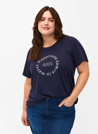 FLASH - T-shirt med motiv, Navy Blazer Wave , Model