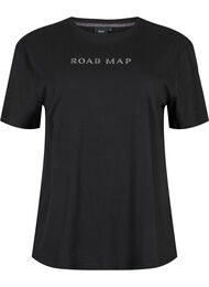 T-shirt i &oslash;kologisk bomuld med similisten, Black