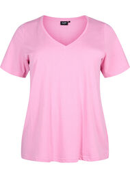FLASH - T-shirt med v-hals, Begonia Pink