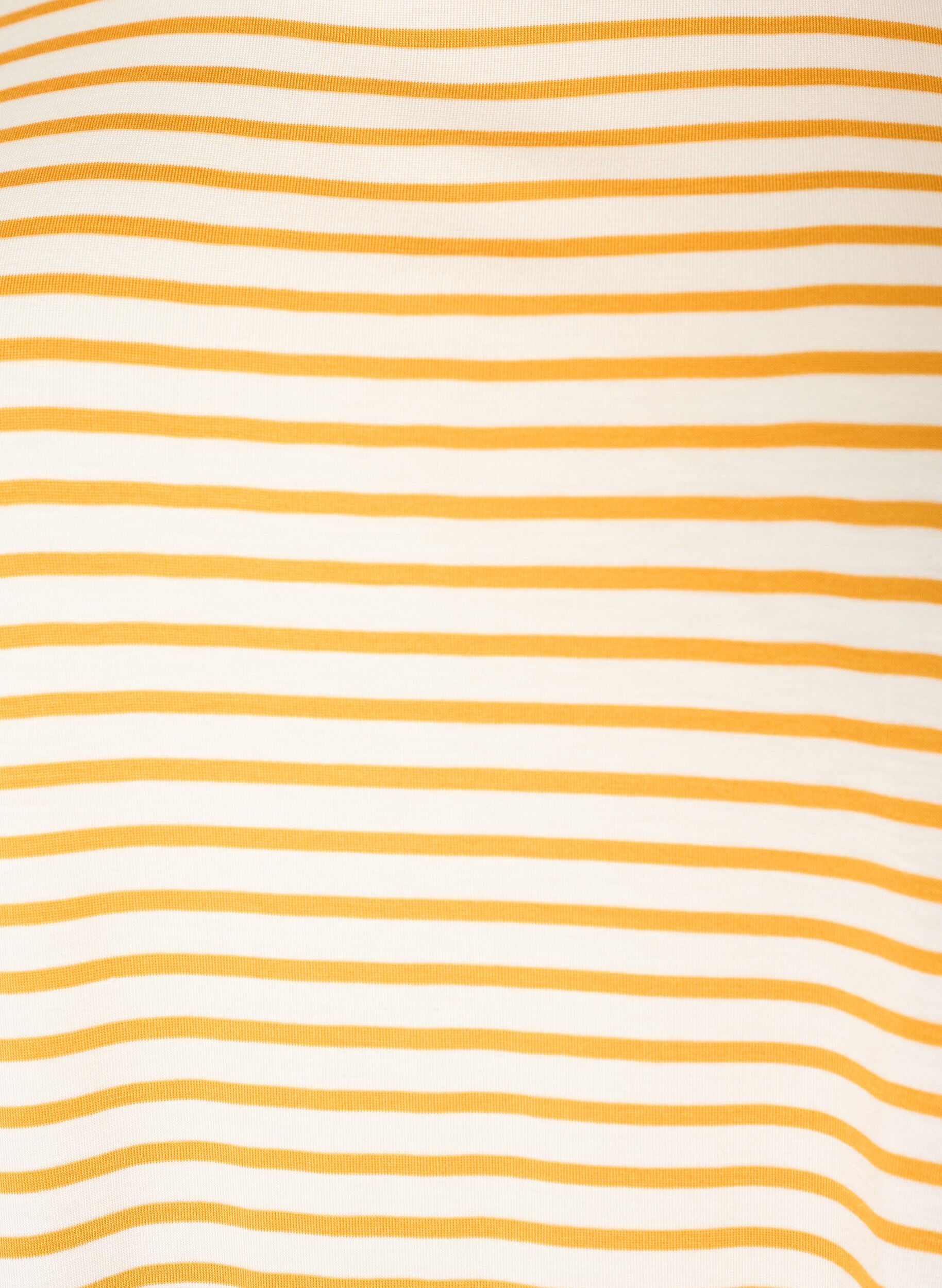 ZizziT-shirt med TENCEL&trade; Lyocell og striber , Gul, Packshot image number 2