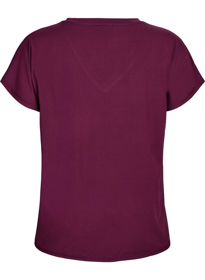 L&oslash;s tr&aelig;nings t-shirt med v-hals, R&oslash;d, Packshot image number 1