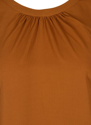 Langærmet bluse med rund hals, Argan Oil, Packshot image number 2