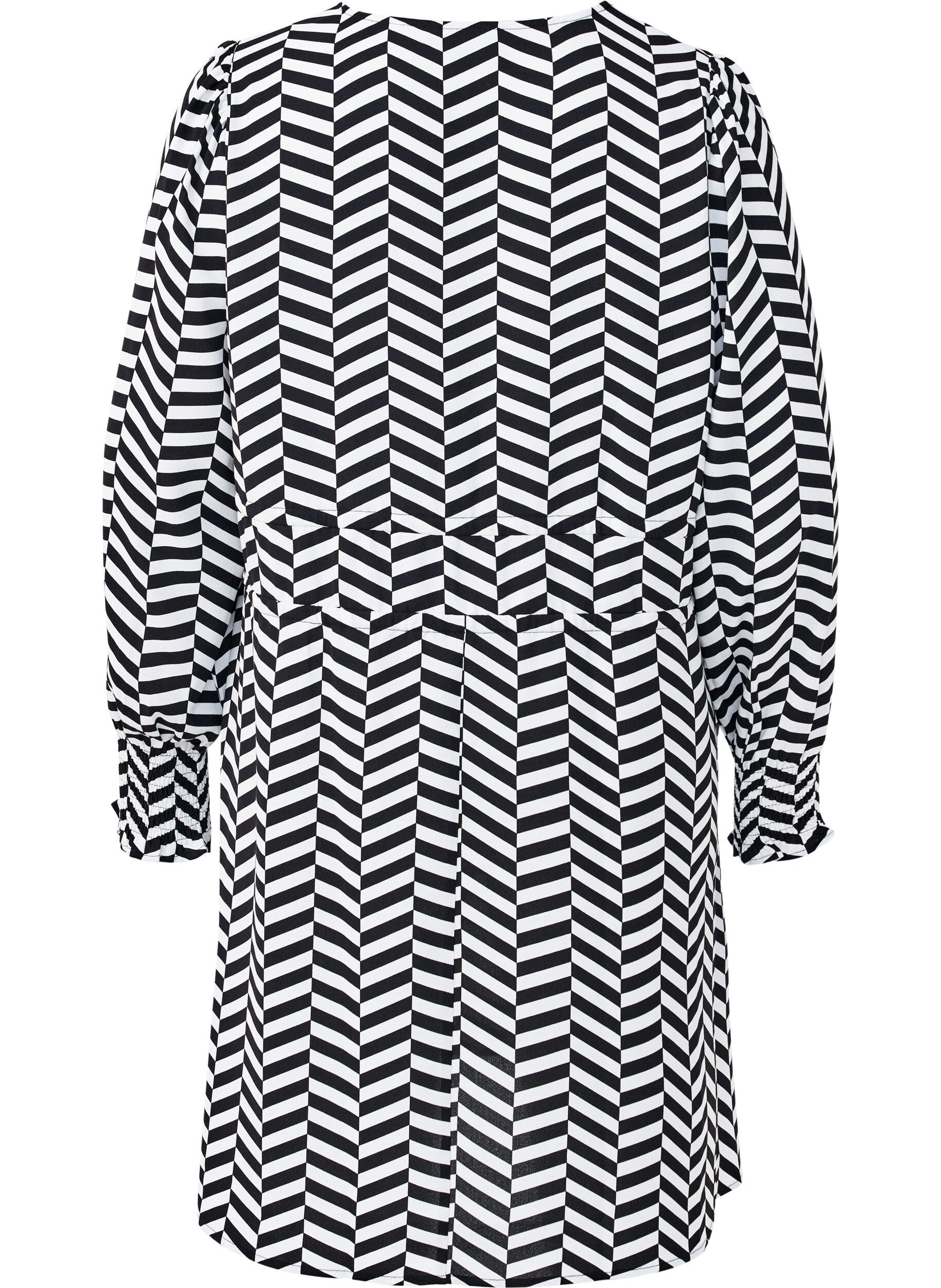 Zizzi Kjole med bindeb&aring;nd i taljen, Sort, Packshot image number 1