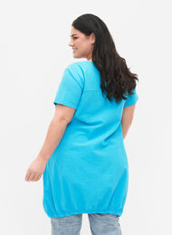 Kortærmet kjole i bomuld, Blue Atoll, Model