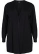 Strikket cardigan med slids og rib, Black, Packshot image number 0