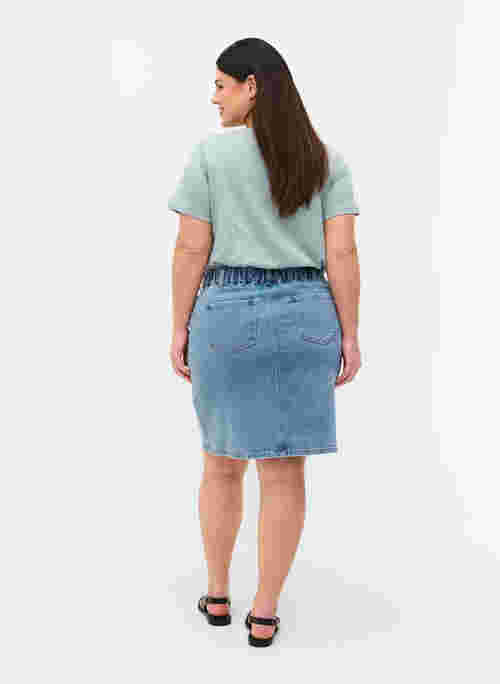 Denim nederdel med lommer