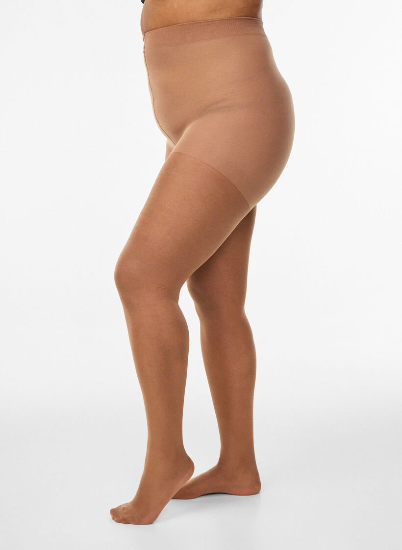Shiny 30 denier sun tan tights, Beige, Model image number 0