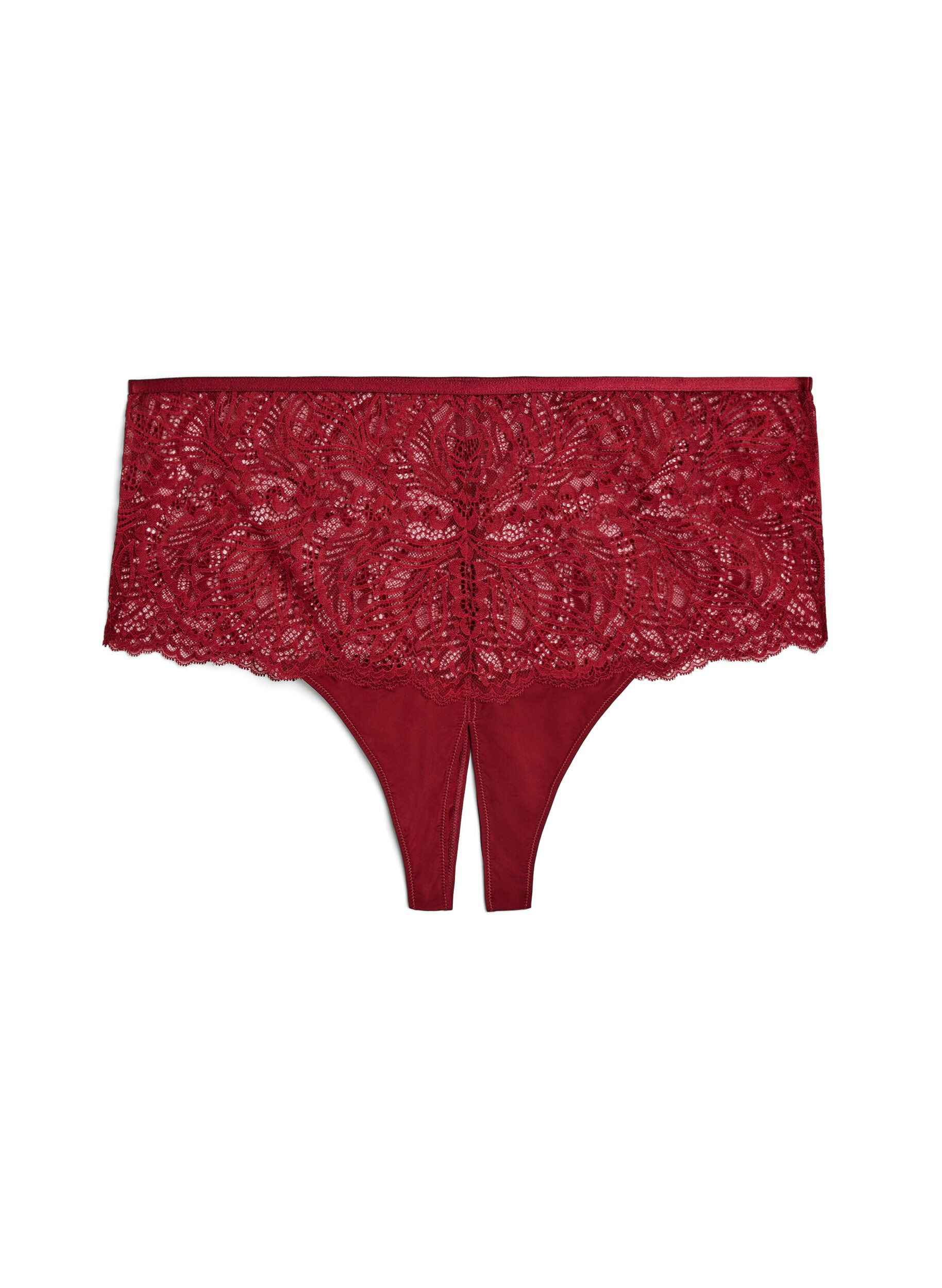 ZizziBundl&oslash;s hipster-string med blonde og h&oslash;j talje, R&oslash;d, Packshot image number 0