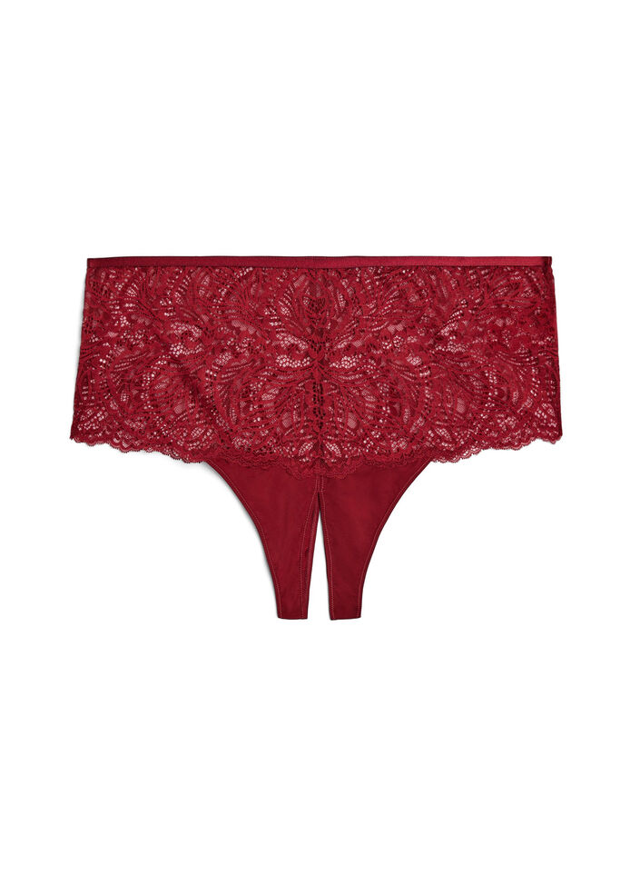 Bundl&oslash;s hipster-string med blonde og h&oslash;j talje, R&oslash;d, Packshot image number 0