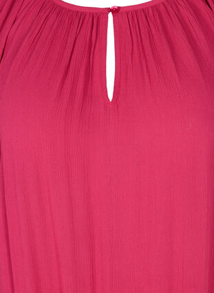 Viskose tunika med 3/4 ærmer, Pink Peacock, Packshot image number 2