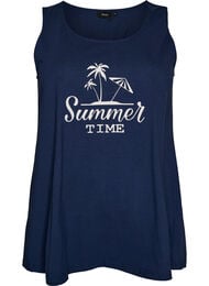 Bomuldstop med a-form, Bl&aring;