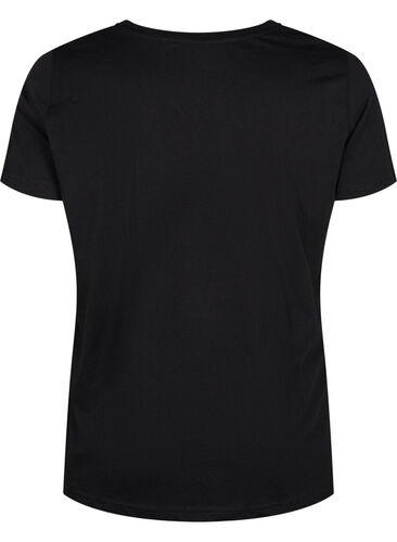 Trænings t-shirt med print, Black w. turn, Packshot image number 1