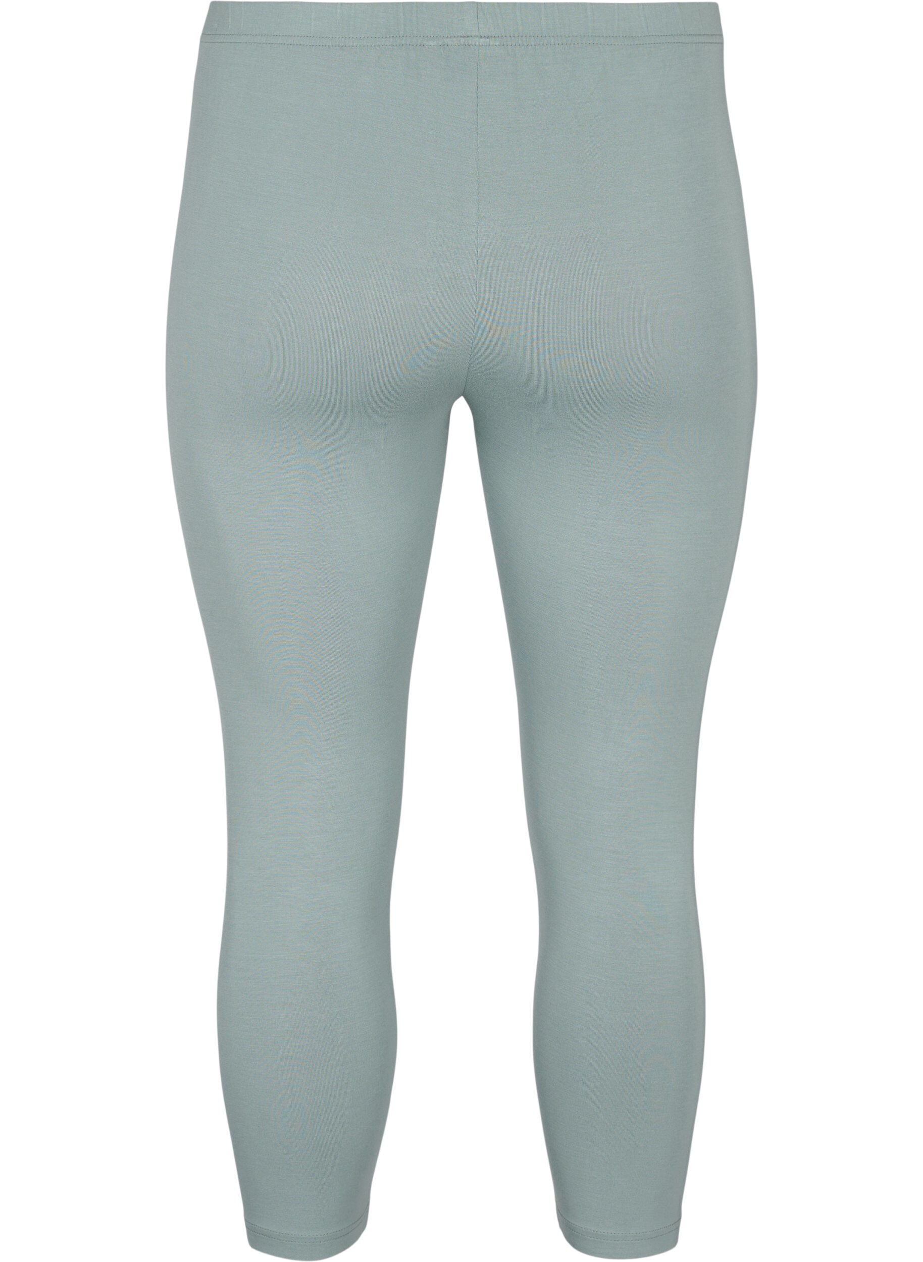 Zizzi Basis 3/4 leggings i viskose , Gr&oslash;n, Packshot image number 1