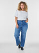 Straight jeans med let slidt udtryk, Bl&aring;, Model image number 0