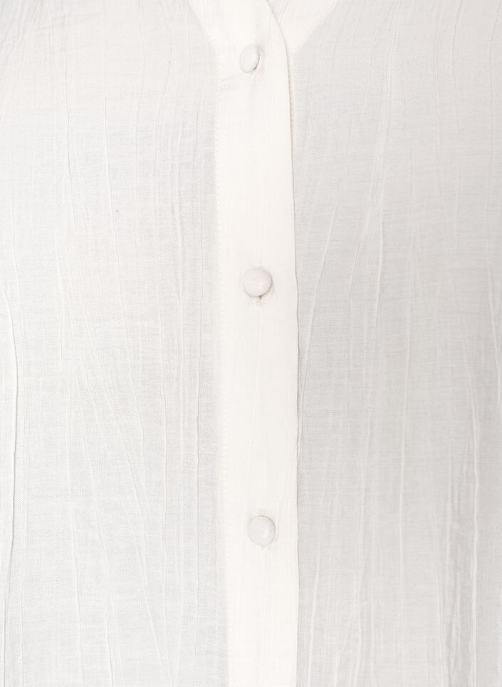 Viskosebluse med knapper og struktur, Vanilla, Packshot image number 2