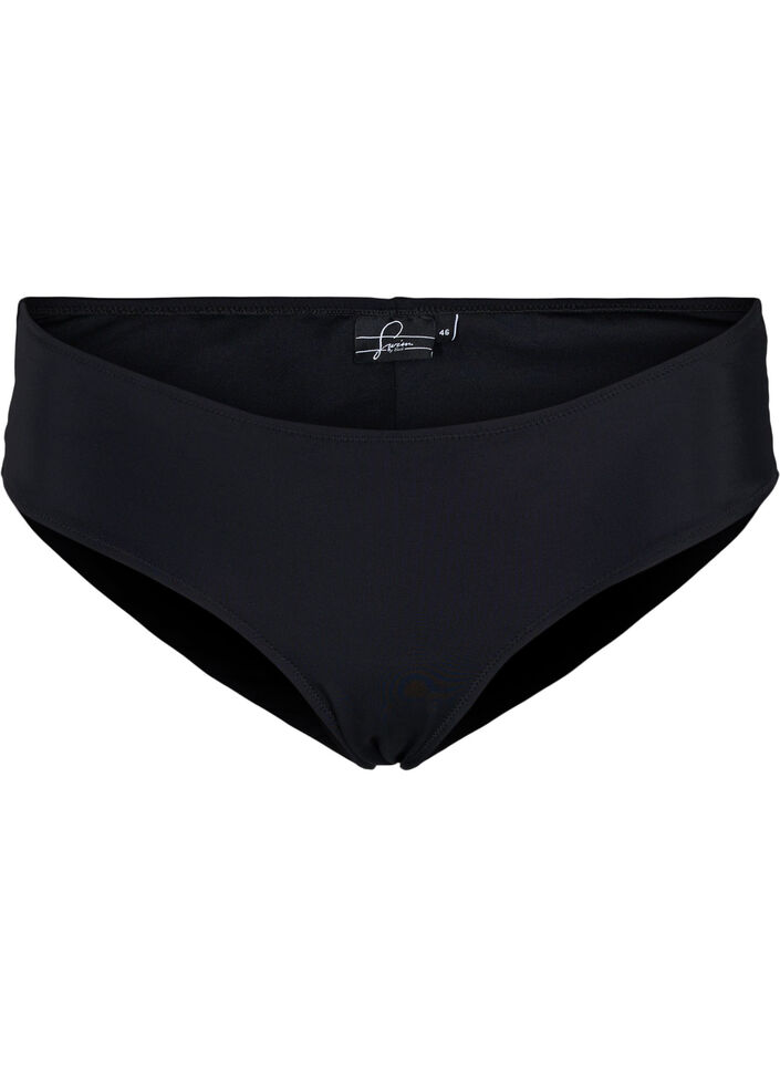 Bikini trusse med regulær taljehøjde, Black, Packshot image number 0