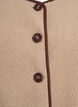 Vest i teddyfleece med kontrastkanter, Beige, Packshot image number 2