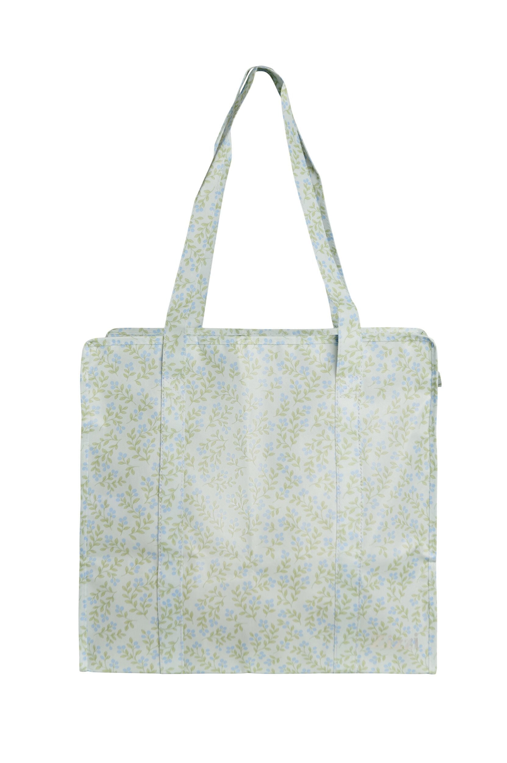ZizziShoppingbag med lynl&aring;s, Bl&aring;, Packshot image number 0