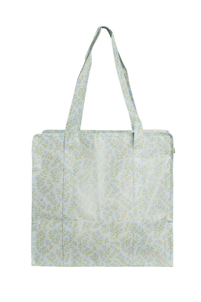 Shoppingbag med lynl&aring;s, Bl&aring;, Packshot image number 0