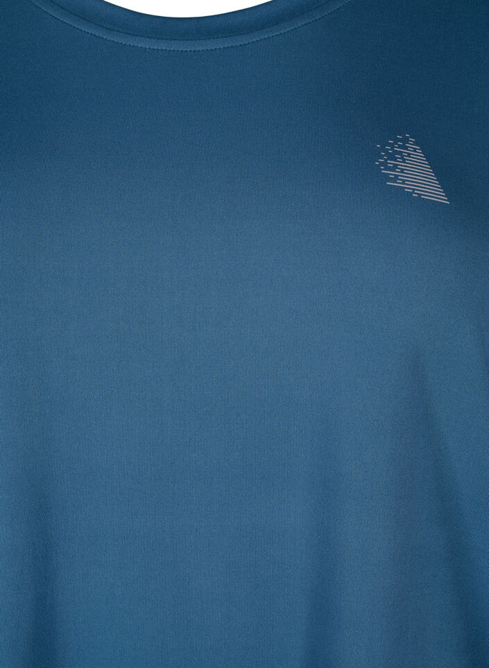 Tr&aelig;ningsbluse med 3/4 &aelig;rmer, Bl&aring;, Packshot image number 2