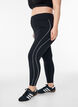 Tr&aelig;ningstights i 7/8-l&aelig;ngde med sporty kontrastpipings, Sort, Model image number 0