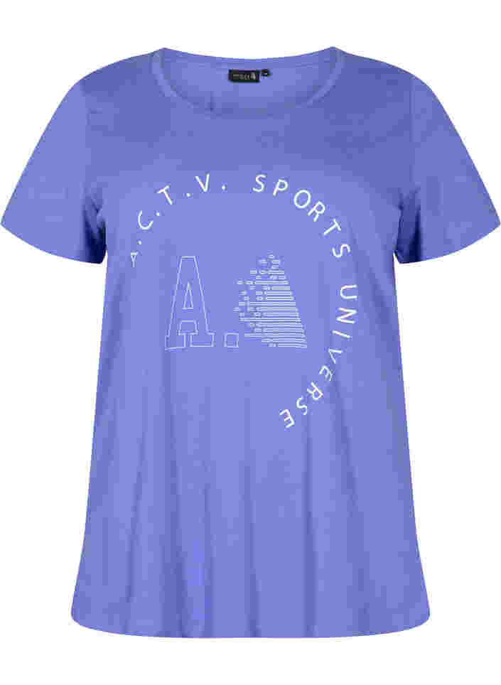 Trænings t-shirt med print, Very Peri A.C.T.V