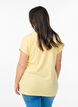 Kort&aelig;rmet t-shirt i bomuldsblanding, Gul, Model image number 2